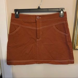Zara Contrast Stitch Mini Skirt